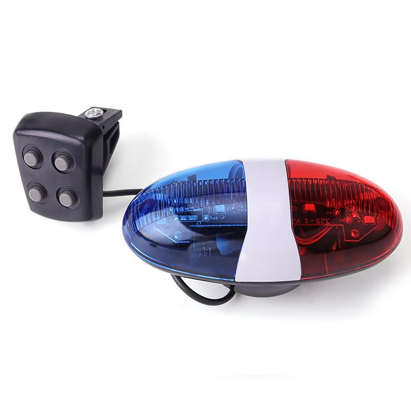 ESTIQ Bike Horn - 6 LED Cycling Horn with Siren & Police Sound, Waterproof Bicycle Safety Light
