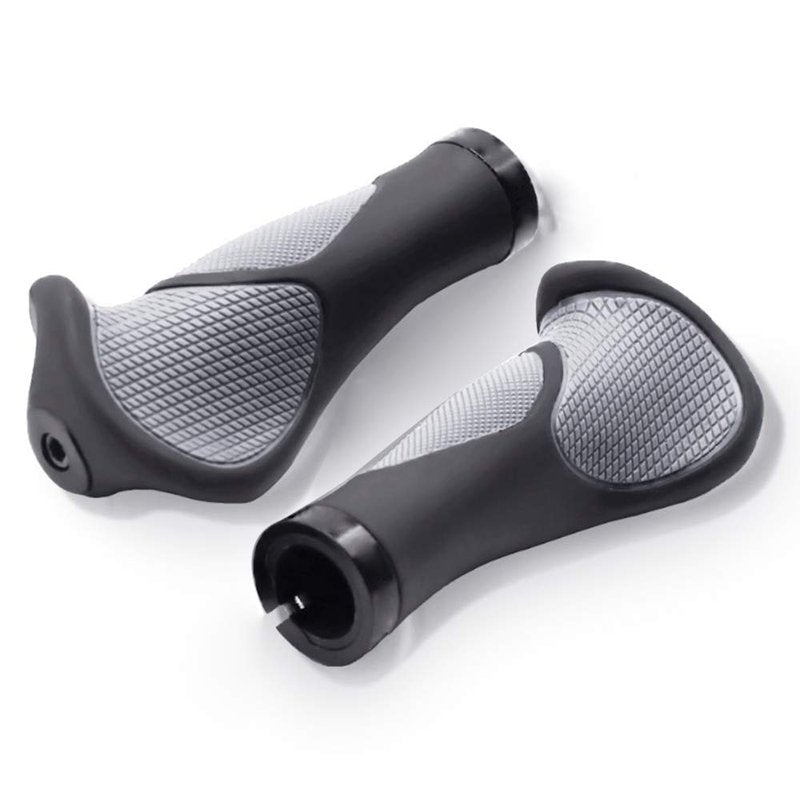 Yakamoz Bike Grips Handbars Comfort Soft Rubber Bicycle Handle Bar Grip with Anti-Slip Locking Ring fits 22.2mm Handlebar for MTB BMX Road Mountain Bike