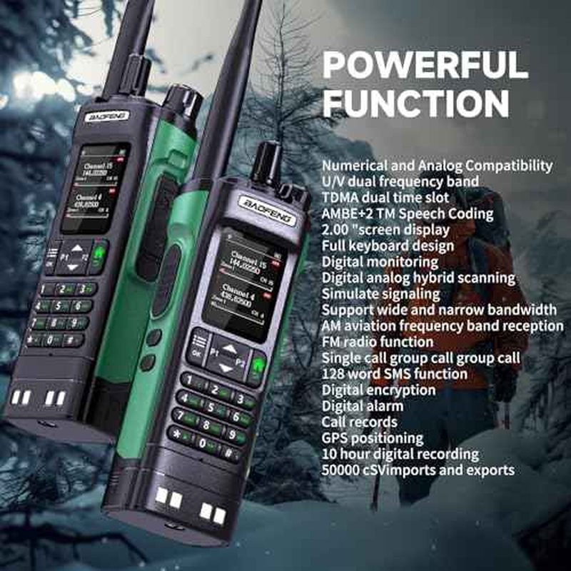 BAOFENG DM-32 DM32 DMR 10W Ham 2 Way Radio GPS Matching Writing Frequency Satellite Positioning Type-C DM32(1PC)
