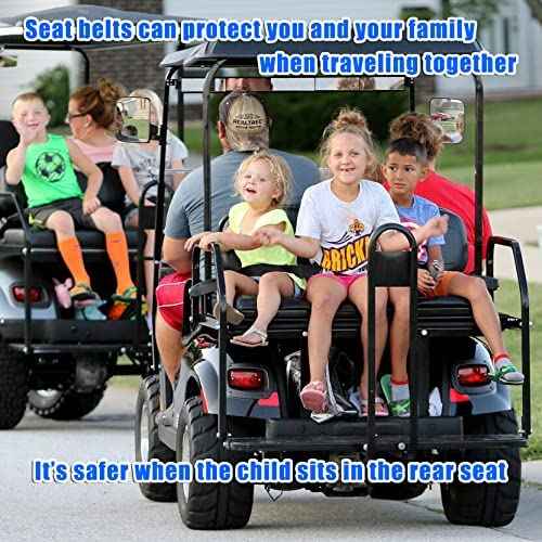 NOKINS Golf Cart 4 Sets of Retractable seat Belt Kit, with Brackets Stainless Steel Bolt, for EZGO Yamaha Club Car