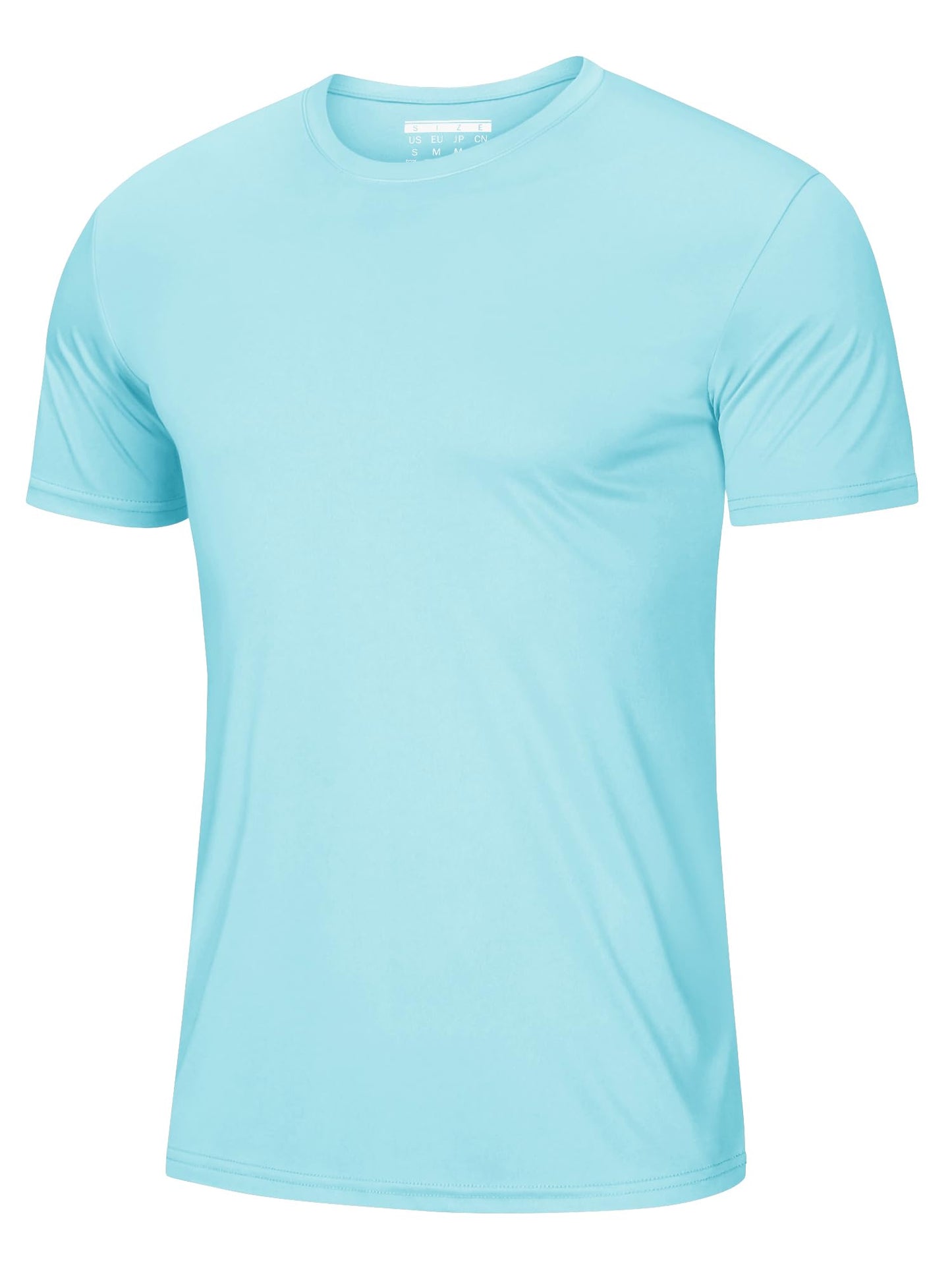 Workout Shirts for Men Running Shirt Short Sleeve T-Shirt Dry Fit Moisture Wicking Summer Shirts Lake Blue
