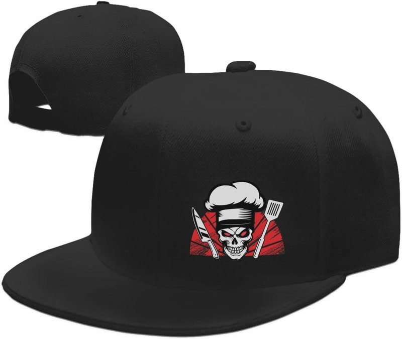 Snapback Hats for Men - Adjustable Flat Bill Black Baseball Cap | Stylish & Comfortable Fit