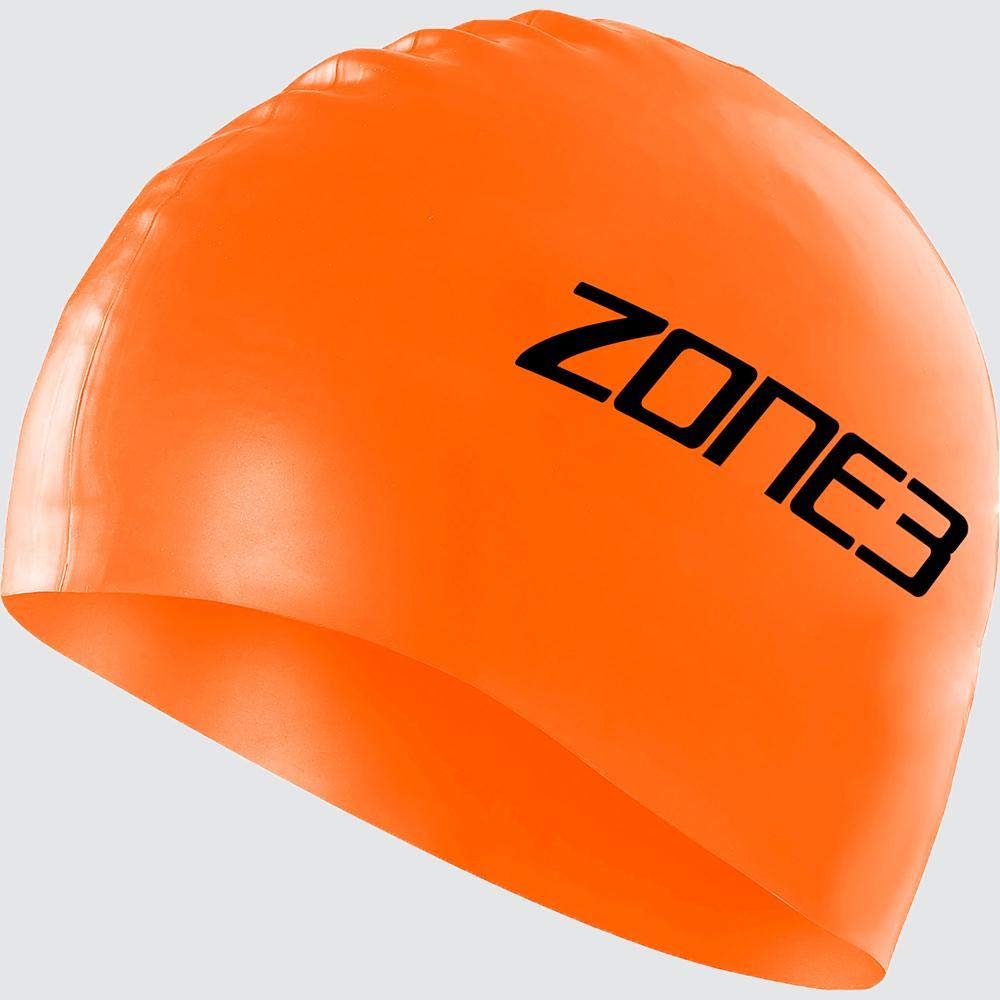 ZONE3 Men's and Women's Silicone Swim Cap - 48g (Orange)