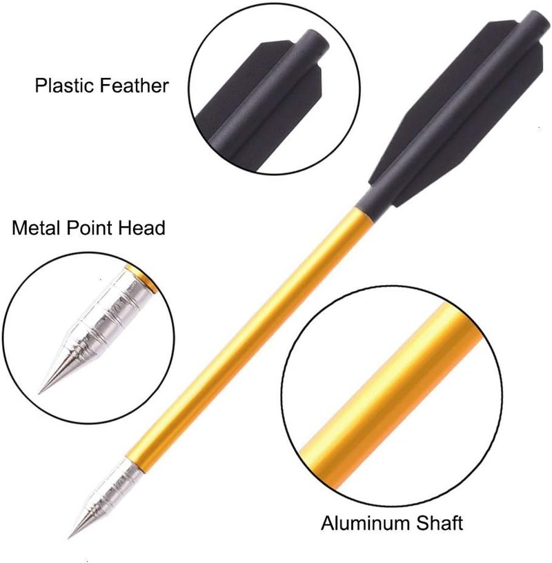 Mini Crossbow Bolts - 6.3" Aluminium Arrows for 50-80lbs Pistol Crossbows | 36 Pack for Target Practice & Hunting