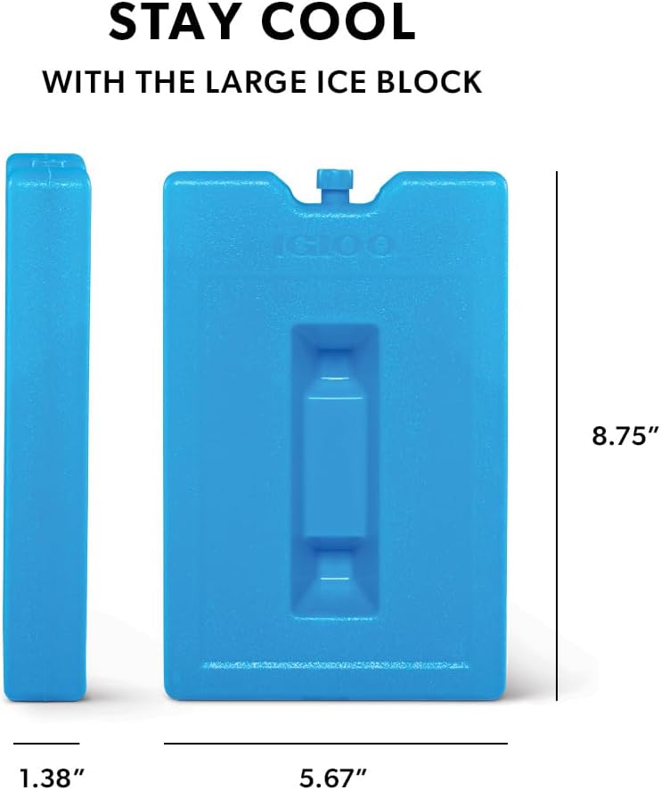 Igloo Maxcold Ice Block - Durable Insulated Ice Pack for Long-Lasting Coolness | 10 lbs