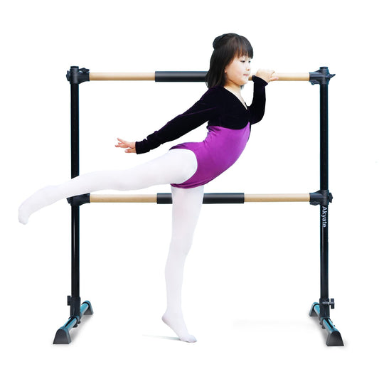 Akyate New 4ft Adjustable & Portable Freestanding Ballet Barre with, Heavy Duty Dancing Stretching Ballet for Home,Dance Barre, Fitness Ballet Bar