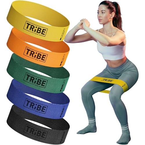 Fabric Resistance Bands for Working Out - Booty Bands for Women and Men - Exercise Bands Resistance Bands Set - Workout Bands Resistance Bands for Legs - Fitness Bands (Green)