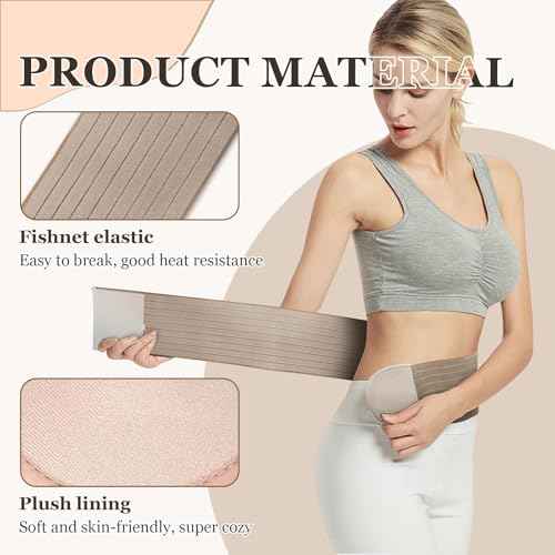 Umbilical Hernia Belt with Compression Pad - Abdominal Support for Men and Women, Ideal for Various Hernias and Post-Surgery Recovery
