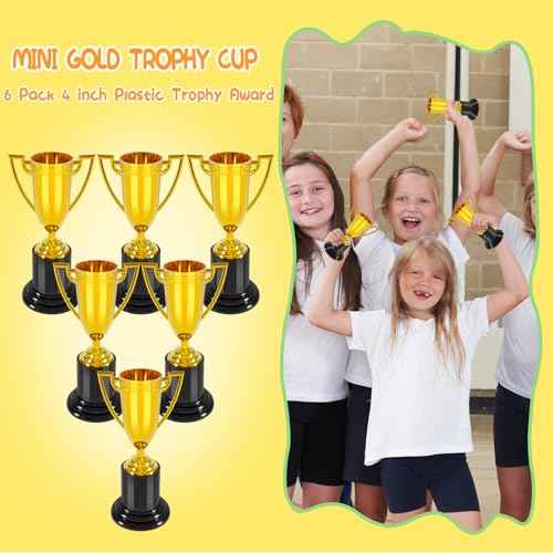 4 inch Mini Trophies, Trophies for Kindergarten Graduation, Bowling tournaments, Basketball Games, Kids Soccer Awards, Must Have Football Party Favors, Plastic Trophy.