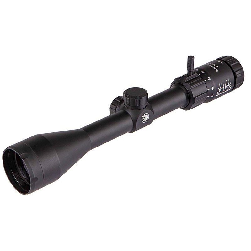SIG SAUER Buckmasters 3-12x44mm 1" Tube Second Focal Plane/SFP/F2 Durable Shockproof Waterproof Fogproof Black Riflescope, Buckmasters BDC Reticle, Flip-Back Lens Covers Included