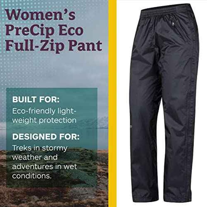 MARMOT Women's Precip Full-Zip Pant | Lightweight, Waterproof