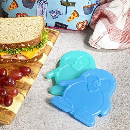 Kids Lunch Box Ice Packs - Slim Penguin Freezer Packs for Lunch Bags | 8 Pack