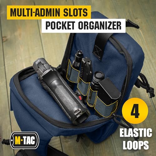 M-Tac Tactical Sling Bag for Men - Crossbody Concealed Carry Bag - Blue Melange Mens Crossbody Holster Bag