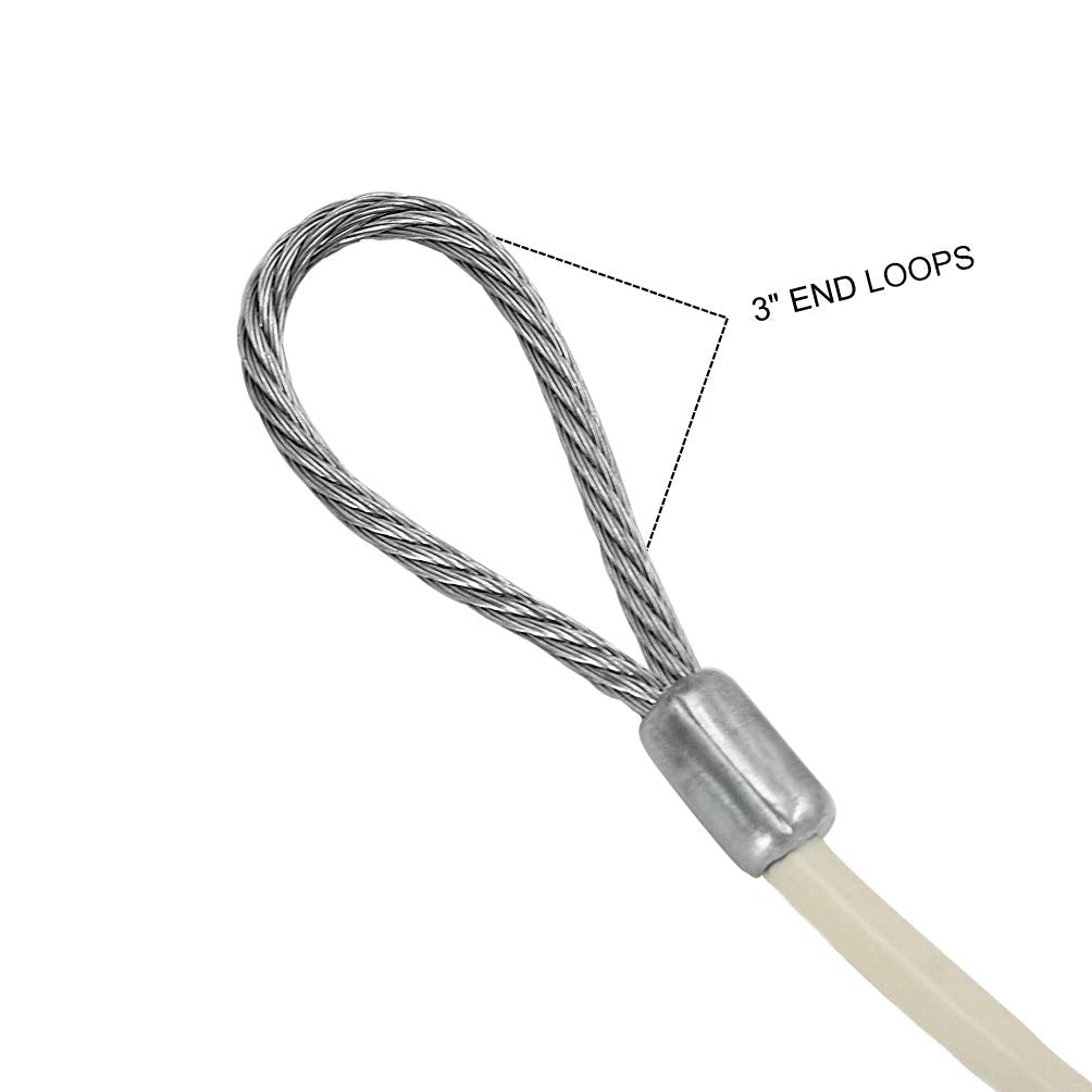 Aoneky 47ft 1/4 Inch Stainless Steel Tennis Net Cable, 800lb Break Strength Headline Wire with Vinyl Coating, Replacement Top Cable for Standard 42ft Doubles Tennis Nets