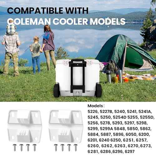 Cooler Plastic Hinges Replacement (6 Pack) Fit for Coleman Coolers Parts, Cooler Hinges Kit for Rubbermaid Parts Ice Chest (with Screws)