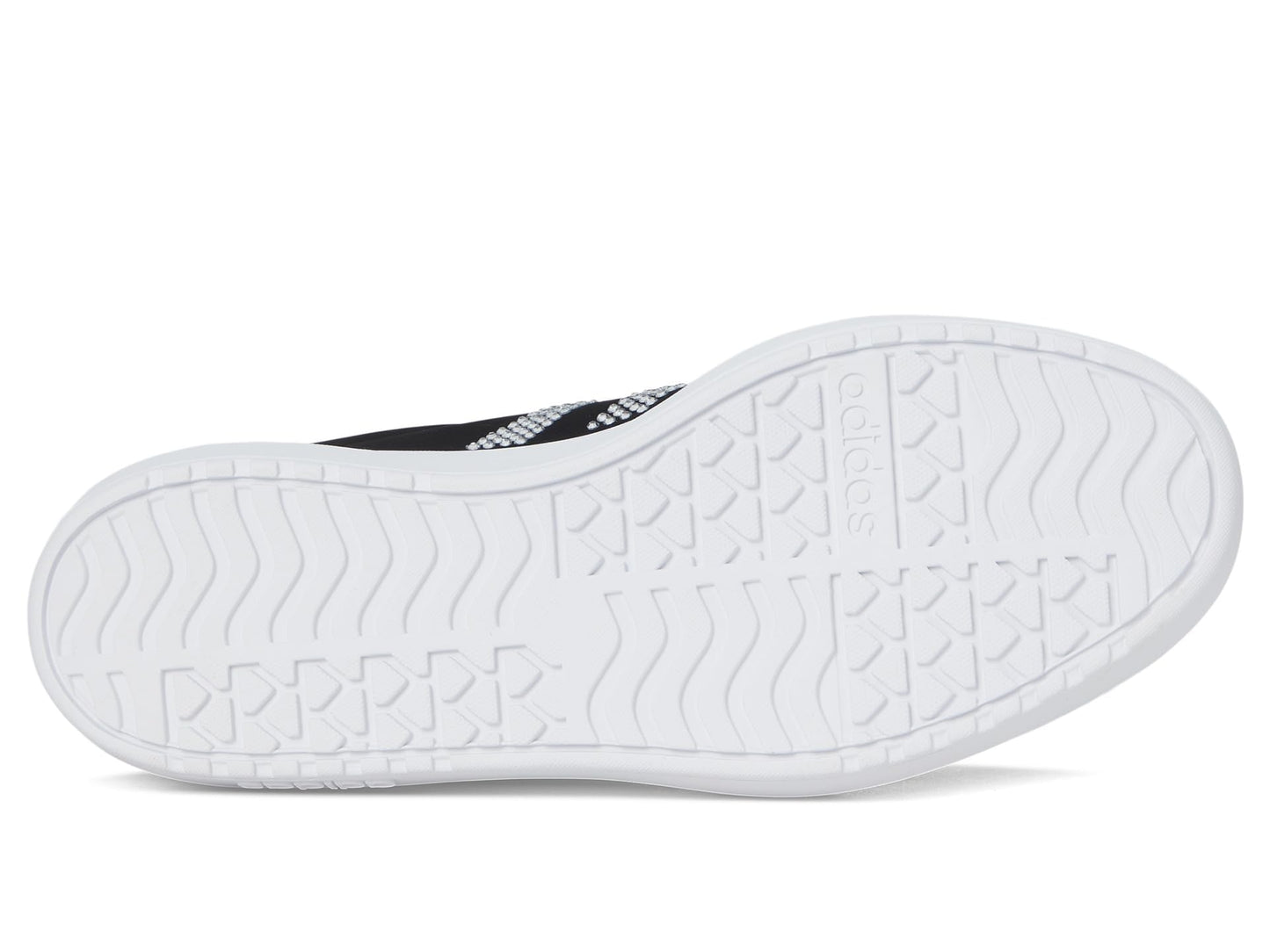 adidas Women's VL Court Bold Sneaker, Black/White/Clear Pink, 7.5