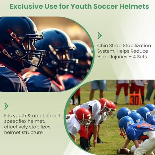 Football Helmet Facemask Repair Kit for Schutt, Riddell & More - 4 pcs