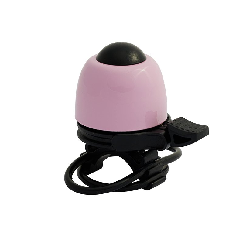 N+1 Macaron Brass Bike Bell - Classic Bicycle Bell with Double Sound Ringer for Kid Bikes, Road Bikes, Mountain Bikes, Fits 19.2-31.8mm Handlebars (Light Pink)