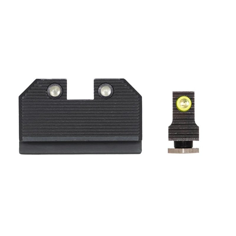 NIGHT FISION Yellow Front/Black Rear Optics Ready Stealth Lower 1/3rd Night Sight Set for Walther PDP with 509t