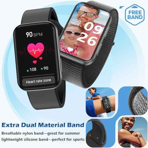 MorePro Health Fitness Tracker with Blood oxy-gen Monitor and 24/7 Heart Rate and Blood Pressure, Sleep Monitor, 120+ Sport Modes Waterproof Fitness Watch for Women Men Android iOS