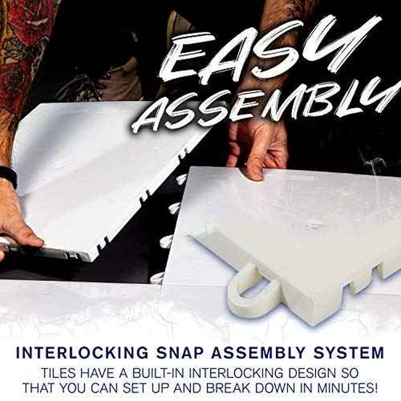Franklin Sports Synthetic Ice Hockey Shooting Pad - Fake Ice Dryland Tiles for Shot Training Stick Handling Skills Practice - Hockey Training Equipment - 4' x 3' Feet