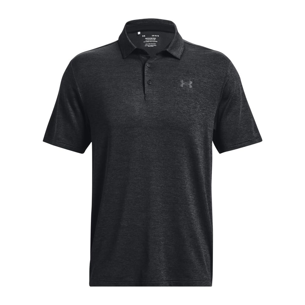 Under Armour Men's Playoff Polo 3.0, (001) Black/Jet Gray/Black, Large