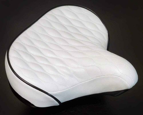 Fito Made in Taiwan, GS Beach Cruiser Comfort Retro City Bicycle Saddle Seat (White)