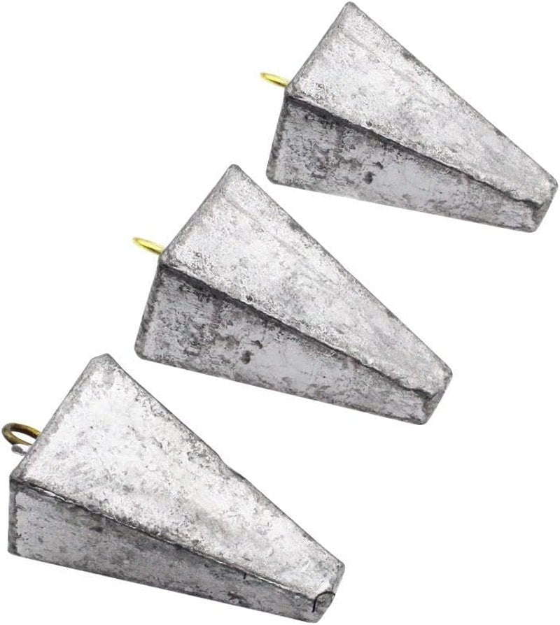 Pyramid Fishing Weights - 3pcs Bullet Sinkers for Saltwater & Freshwater Fishing
