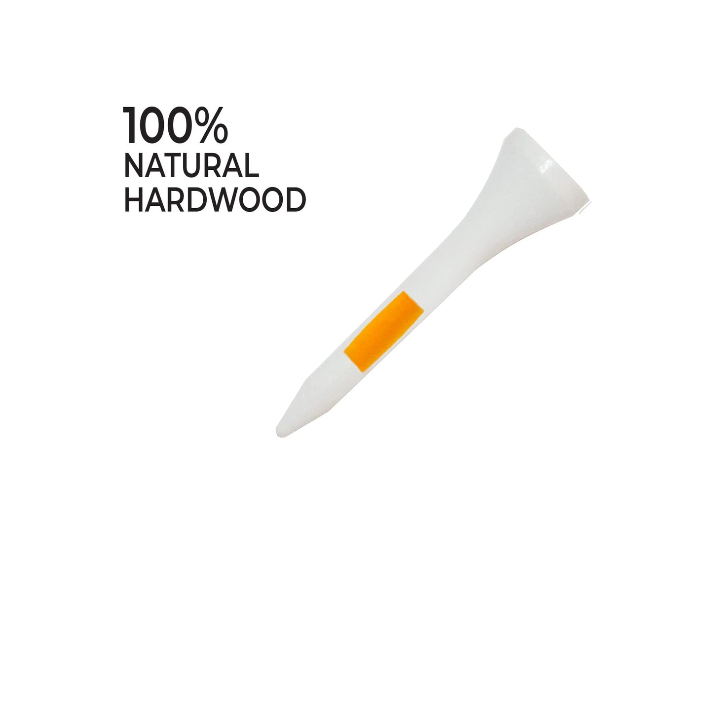 PrideSports PTS Wood Golf Tees | 90 Count, 1-1/2 Inch | #1 Wood Tee on Tour | Best for Irons, Hybrids, & Woods