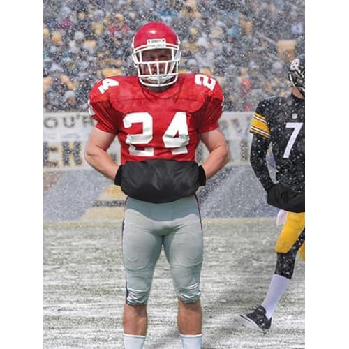 Football Hand Warmer Pouch- Soft Warm Windproof Sports Hand Warming Pouch with Zipped Pocket Adjustable Strap, Youth Hand Warmer Hand Muff for Football Hiking Camping Cycling Outdoor Recreation