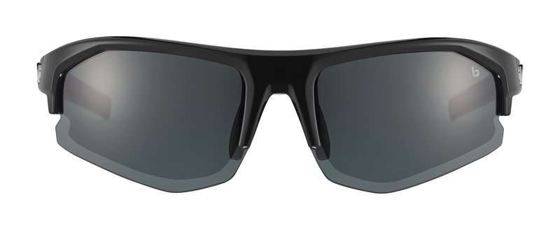bollé BS004003 Bolt 2.0 S Rectangular Sunglasses, Black Shiny - TNS