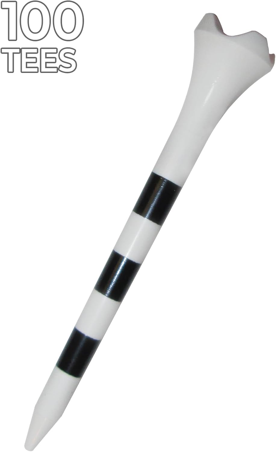 Pride Golf Tee - Performance Plastic Golf Tees for Consistent Play | 100 Count, 2-3/4 Inch, White