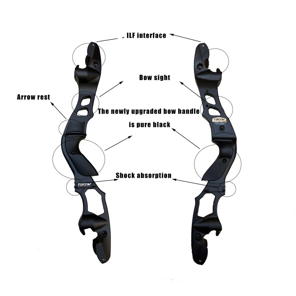 TBOW 62” ILF Recurve Bow with Gordon Limbs 30-60Lbs for Adult Archery Competition Athletic Right Hand (40Lbs)