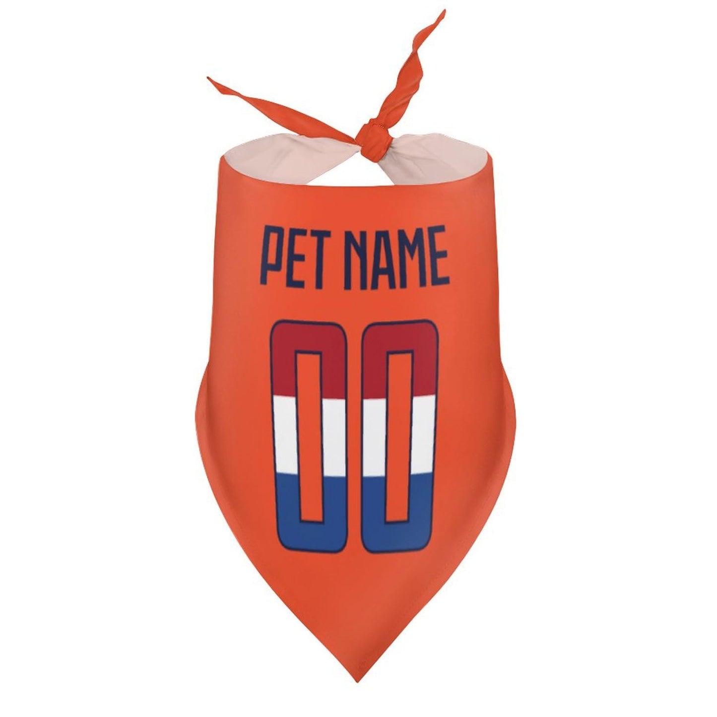 Custom Netherlands Dog Bandana 23/24 Personalized Soccer Pet Scarf Team Color Printing Name Number Sports Gifts for Small Medium Large Dogs Cats