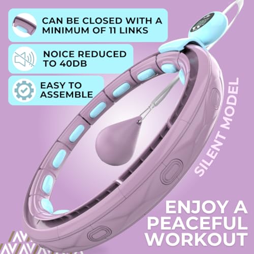 Swiss Activa+ Infinity Hoop Smart Weighted Hula Hoop - Smart Hula Hoop Fit- Exercise Hoola Hoop Exercise Equipment- Adult Hula Hoops for Exercise- Hula Hoops for Women Weight Loss