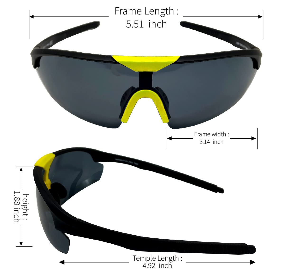 XII WY Polarized Sports Sunglasses Mens Womens for Cycling Baseball Running Fishing Driving