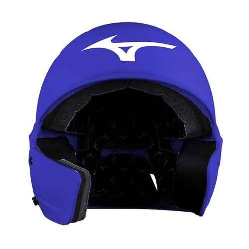 Bundle of Mizuno B6 Youth Baseball Batting Helmet, Royal, Youth One Size + Mizuno Batters Face Protector, Royal, Left Hand Batter