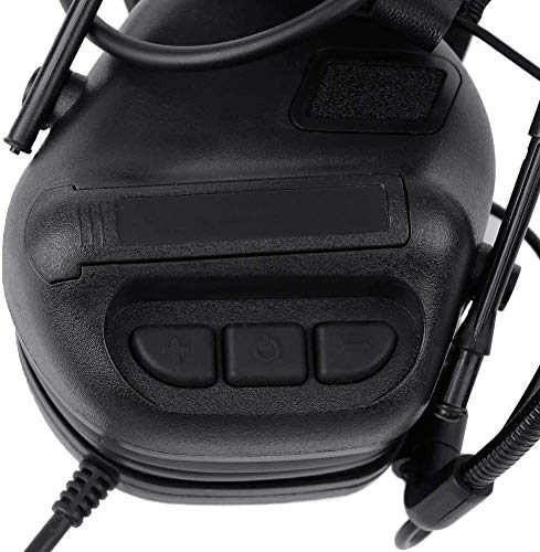 ATAIRSOFT Tactical Headset Wargame Hunting Headphone Without Noise Cancellation Function (Black)