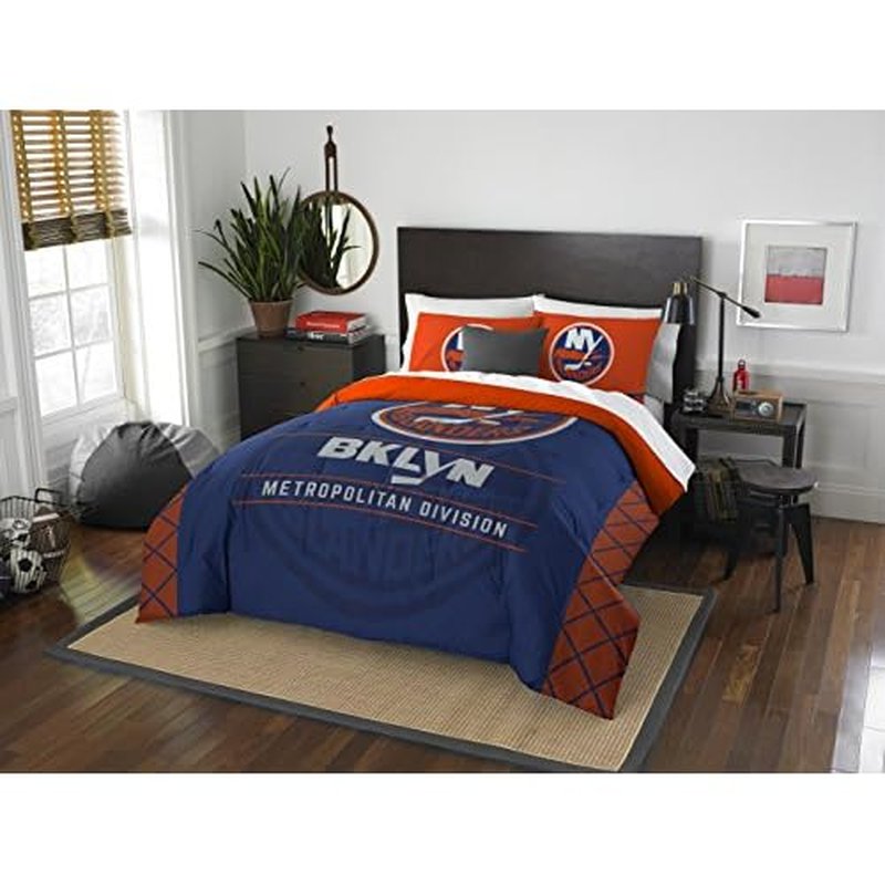 Northwest Company NHL New York Islanders Comforter and Sham Set, Full/Queen, Draft