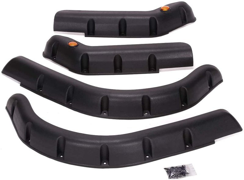 Golf Cart 4Pcs Fender-Flares Fits EZGO-TXT 1996-2013, Heavy-Duty ABS Mud Guard Kit with Reflectors, Scratch-Resistant & Weatherproof, Easy Installation with Hardware