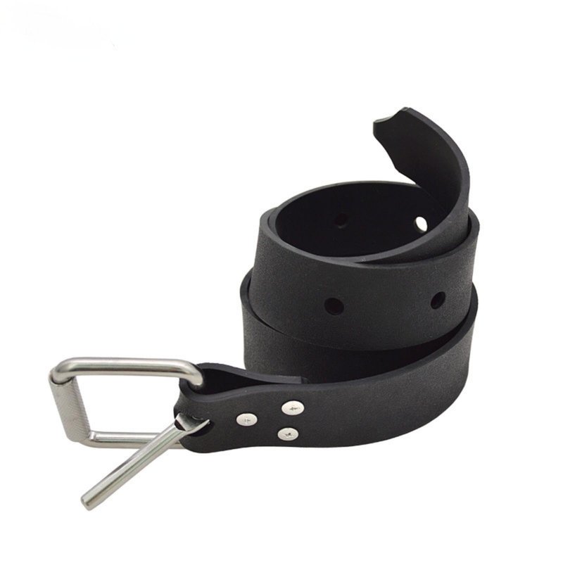 DIVJINGHAO Diving Weight Belt with Quick Release Stainless Steel Buckle Rubber Weight Belts for Free Diving, Spear Fishing Diving Belt 53 inches(1.35m) (black)