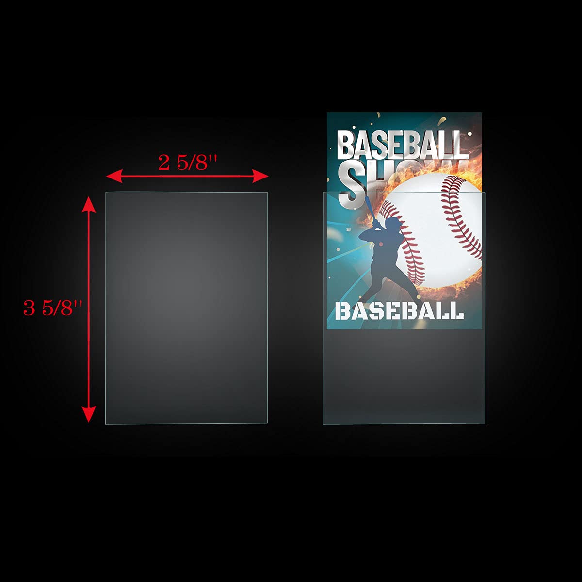 WINTRA 2000 Count Penny Card Sleeves, 2-5/8 x 3-5/8'' Soft Protective Inner Sleeves,Ultra Clear Baseball Card Protectors