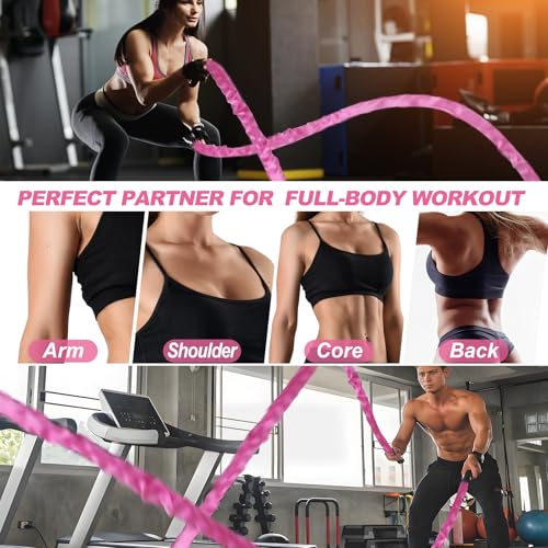 Battle Rope Battle Ropes for Exercise Workout Rope Exercise Rope Battle Ropes for Home Gym Heavy Ropes for Exercise Training Ropes for Working Out Weighted Workout Rope Exercise Workout Equipment