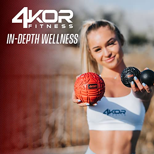 4KOR Massage Ball Set - Trigger Point Ball - Muscle Relief for Back, Neck, Shoulder, Foot Pain - Fitness Orb Massage Balls - Physical Therapy for Deep Tissue Myofascial Release - Roller Ball Tools