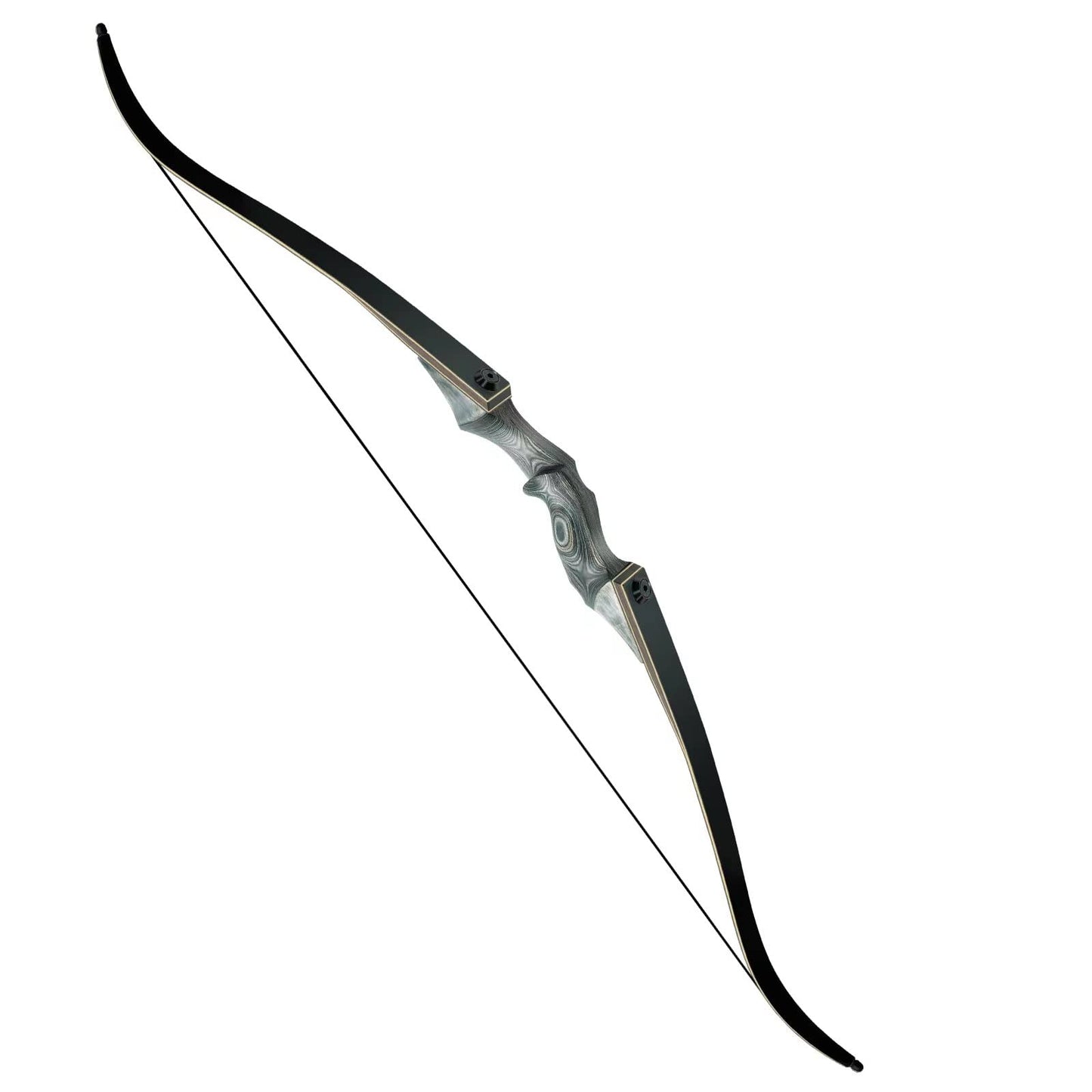 Black Hunter Takedown Recurve Bow, 60" Left Handed with Ergonomic Design for Outdoor Training Practice (35 lb, Left Hand)