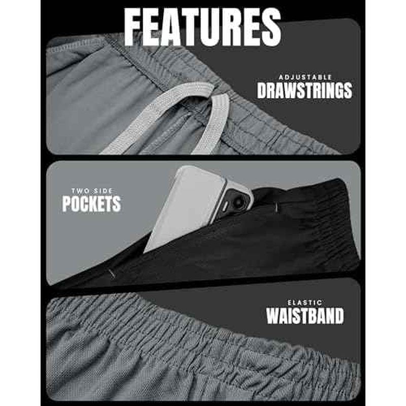NY Threads Mens Athletic Shorts 2 Pack Quick Dry Lightweight Running Workout Gym Shorts with Pockets