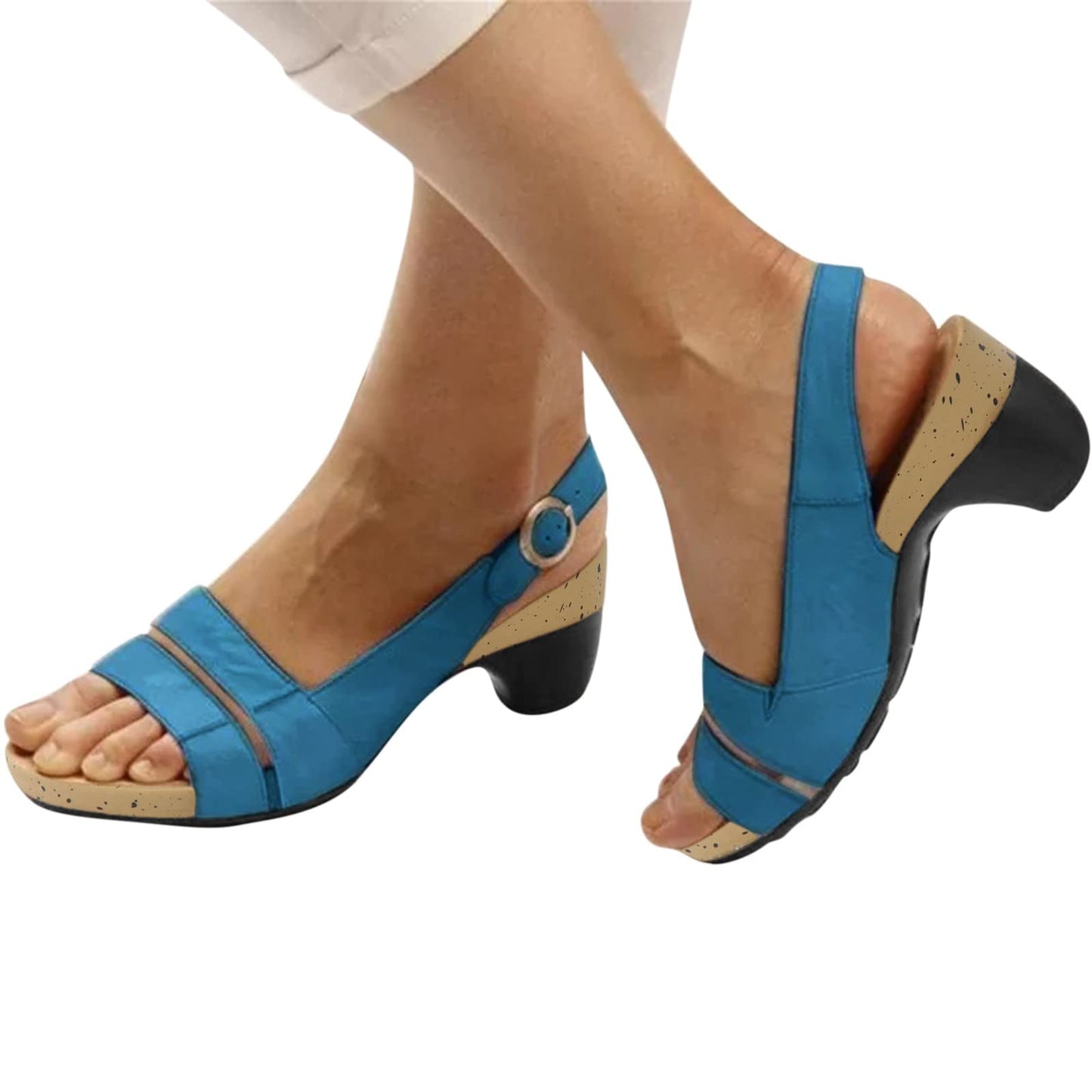 Generic todays daily deals women sandals Libiyi Sandals Women, Libiyi Women's Comfy Orthotic Sandals, Libiyi Sandals, Libiyi Women's Breathable Sandals, 10, Blue