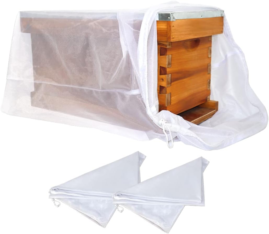 BeeCastle Bee Hive Nuc Transport Bag - Durable Mesh Packing Net for Beekeeping | 2 Pieces