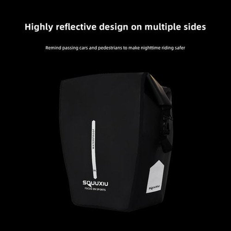 SOUUXIU 18L Bicycle Pannier Bag Waterproof Multi-Functional 1PCS/2PCS, Dry Sacks Bike Saddle Bag Quick Release Bike Rear Rack Bag Large Luggage Trunk Bag for Mountain Bikes/Road Bikes