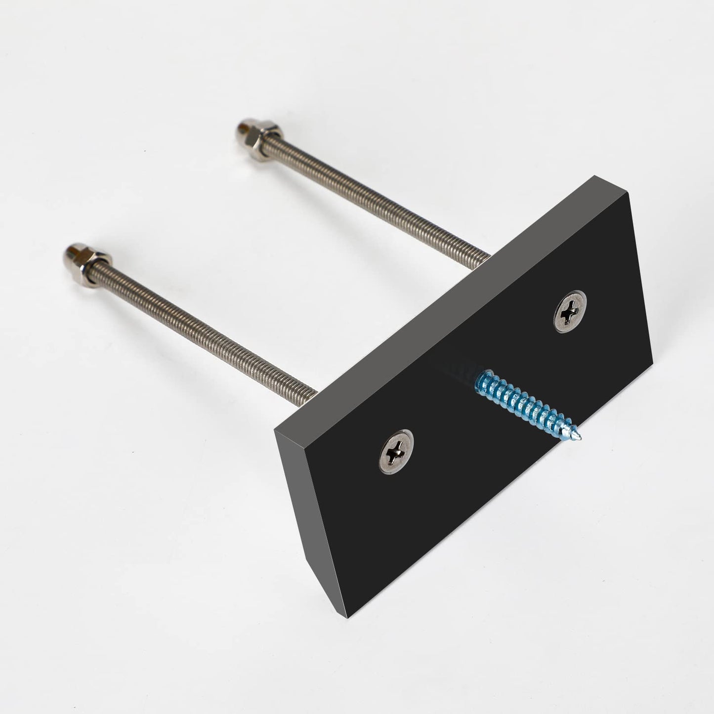 Audoloku 2 Packs Skateboard Wall Mount Skateboard Hanger for Skateboard Deck Display and Storage Tool (Black)